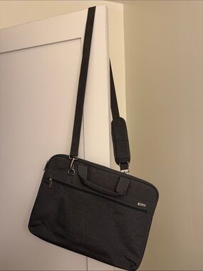 Grey Briefcase Shoulder Bag